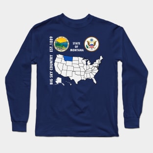 State of Montana Long Sleeve T-Shirt